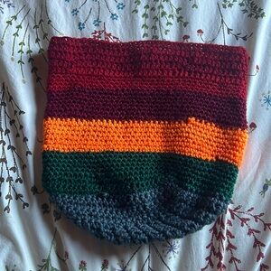 Homemade crocheted bag